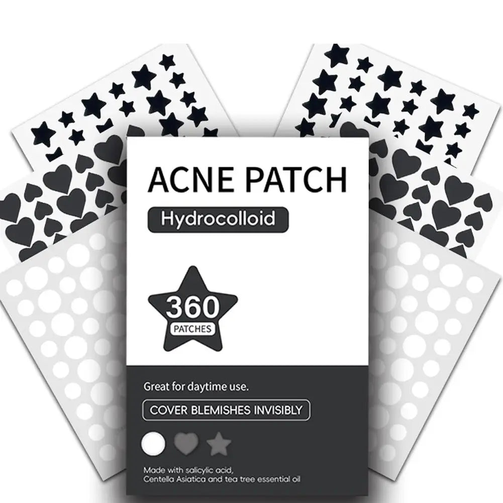 360 Pcs Colorful Hydrocolloid Acne Patches for Quick Healing - Smarsty