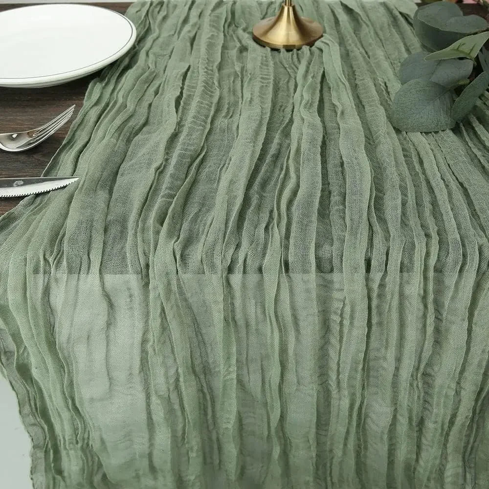 Pink Cheesecloth Table Runner for Romantic Weddings - Smarsty
