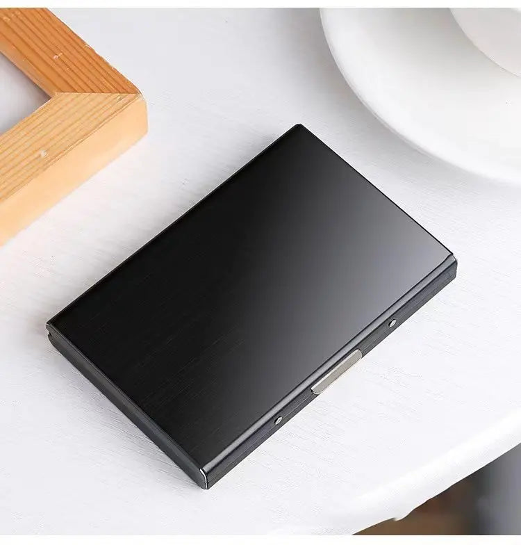 Card Holder Wallet Minimalist Slim Metal RFID Blocking Card Protector Pop Up Credit Card Wallets for Men