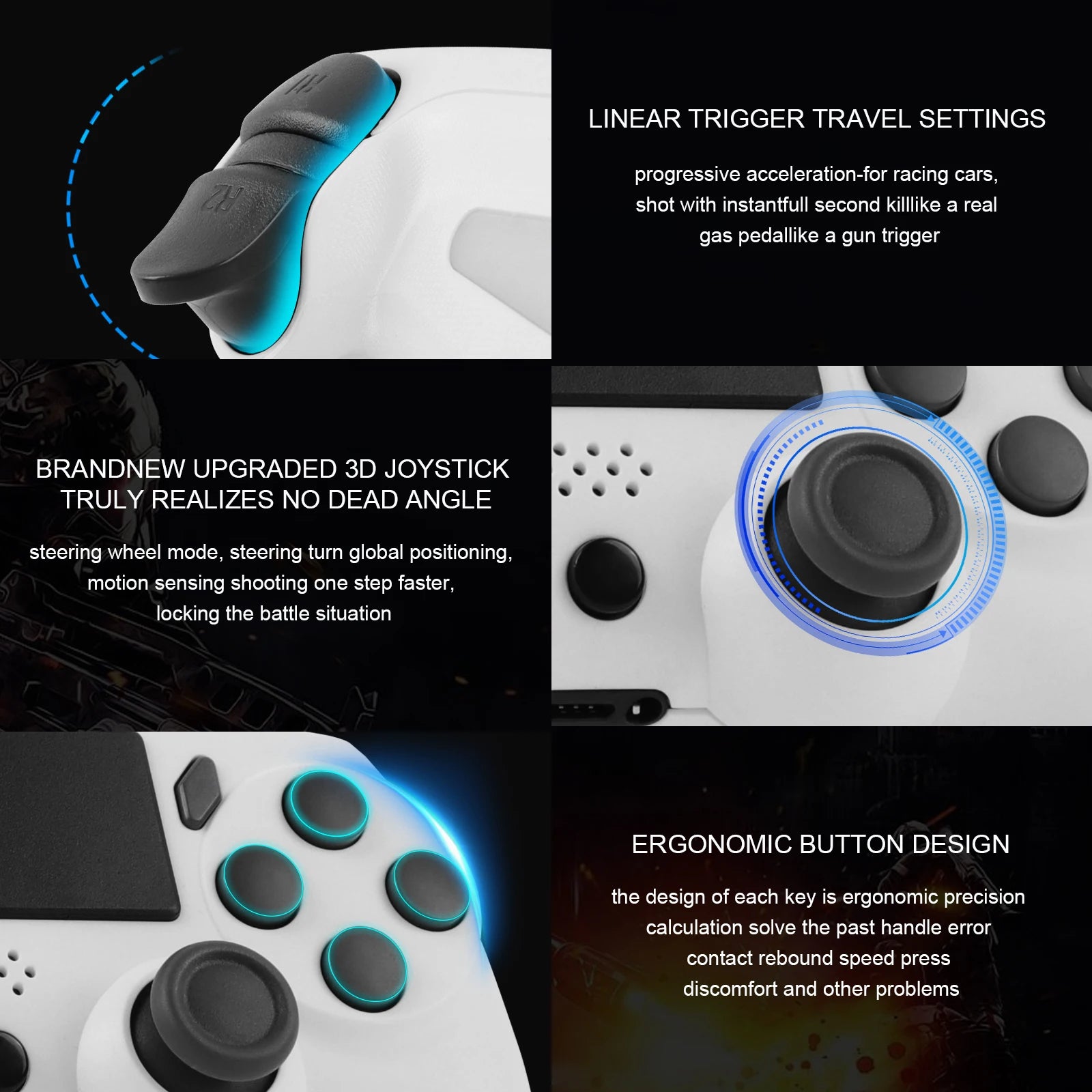 GAMINJA Wireless Gamepad with Dual Vibration Feature - Smarsty