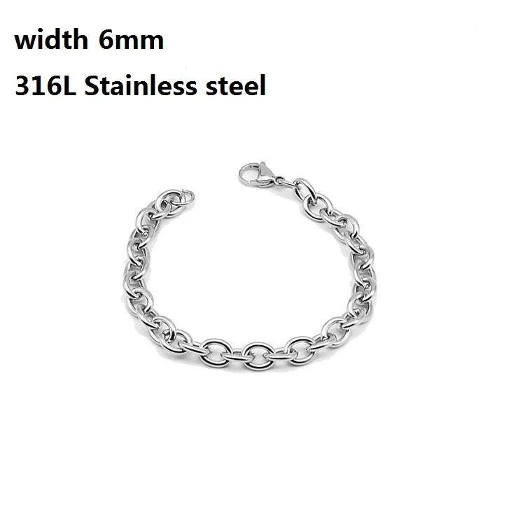 316L Stainless Steel Cuban Chain Bracelet for All - Smarsty