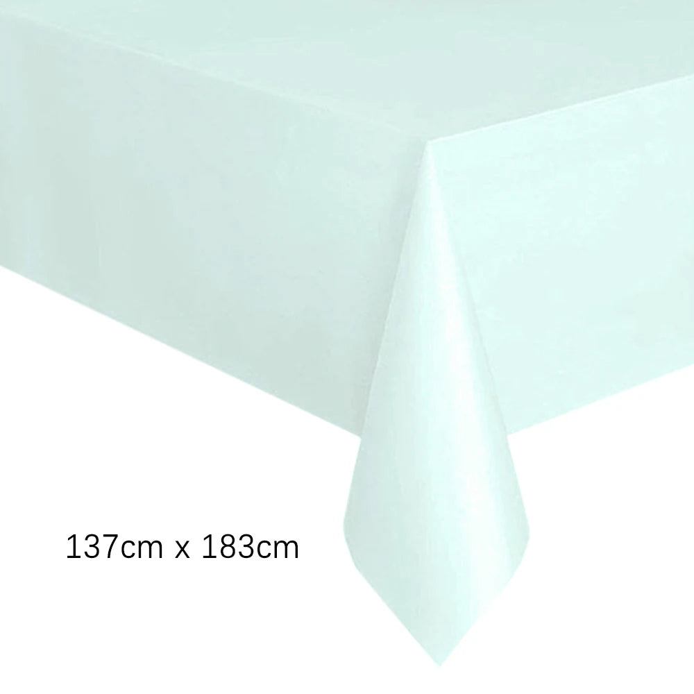 Disposable White Pink Tablecloth for Parties and Weddings - Smarsty