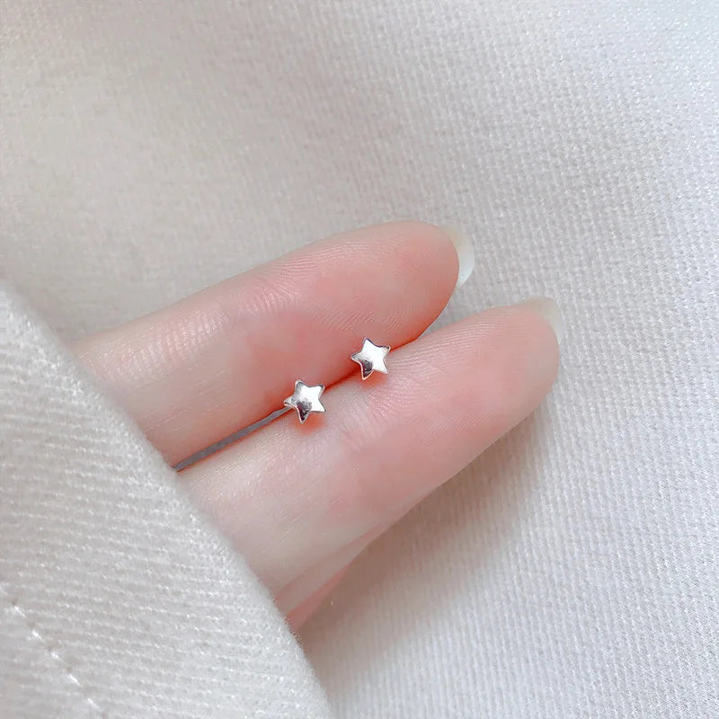 Hypoallergenic Heart Stud Earrings Minimalist Daily Wear - Smarsty