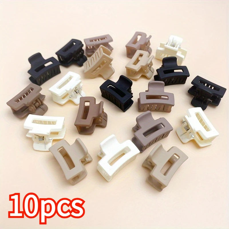 Korean Mini Hair Clip for Cute Bangs in Matte Coffee Color - Smarsty