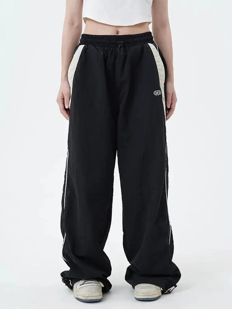 Women Casual Joggers Pants Fashion Streetwear Oversized Sports Wide Leg Pants Hip Hop Y2k Sweatpants High Waist Baggy Trousers - Smarsty