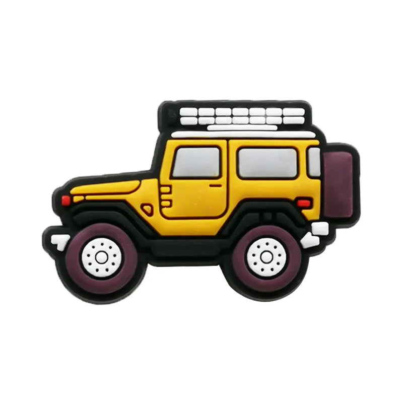 1-20pcs Car Shoe Charms Cool Vehicle Shoe Accessories Cartoon Decorations Pins for Men Boys Kids DIY Clog Buckle Garden Sandal