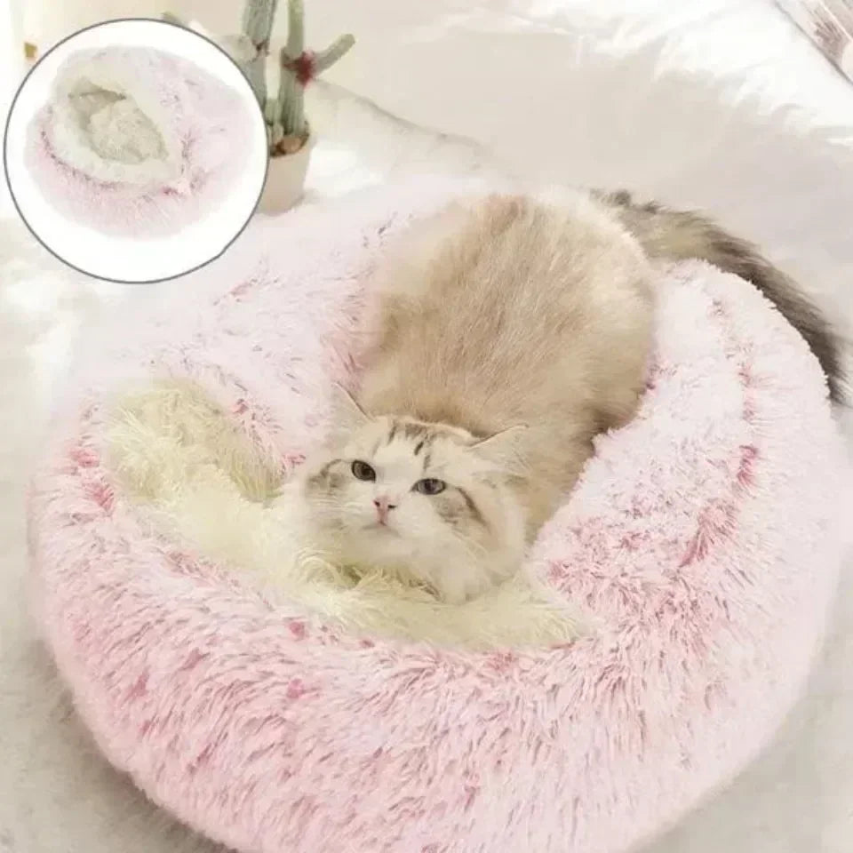 Cozy Plush Cat Bed for Warm Comfortable Sleep - Smarsty