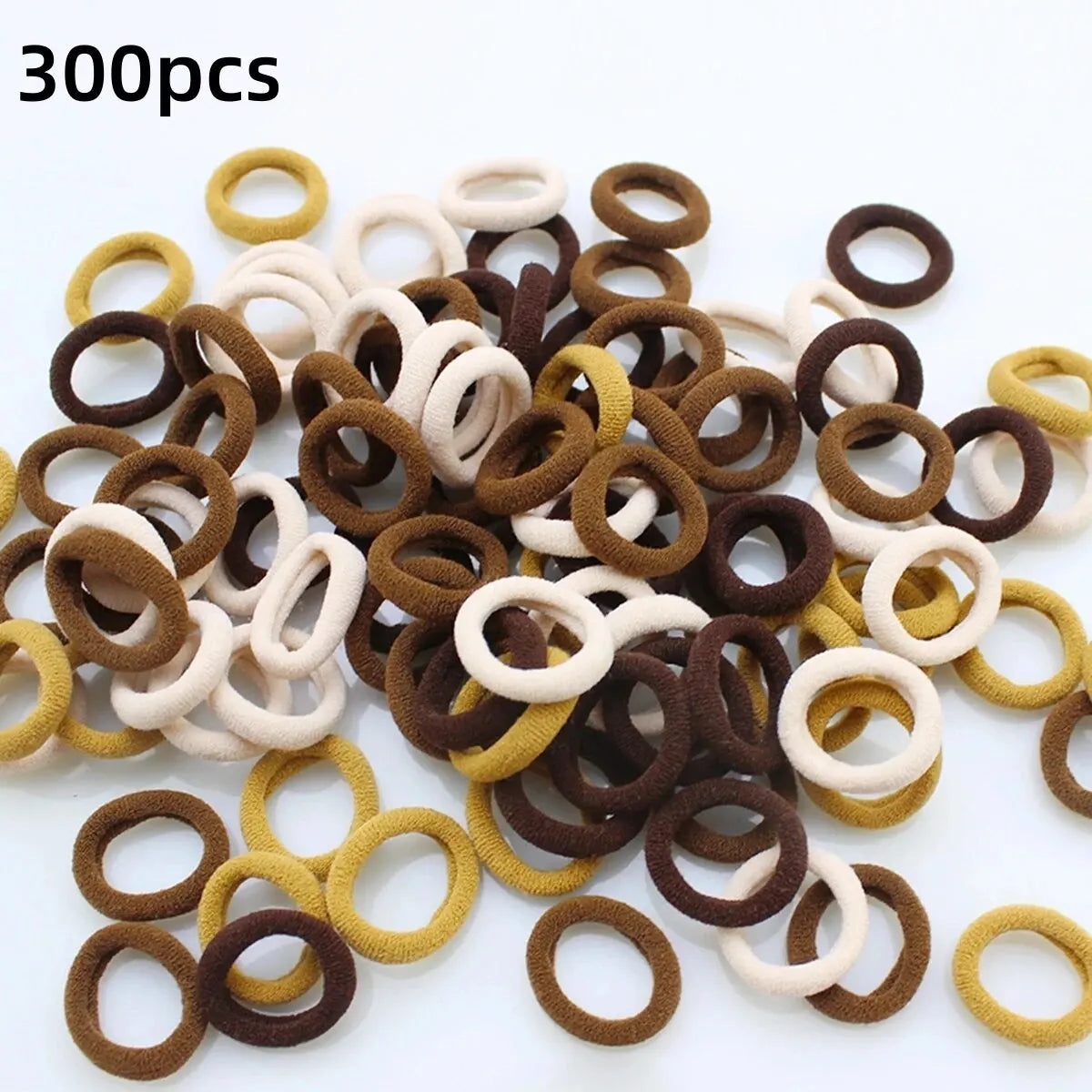 300pcs Girls Colorful Elastic Hair Bands Soft Bulk Pack - Smarsty