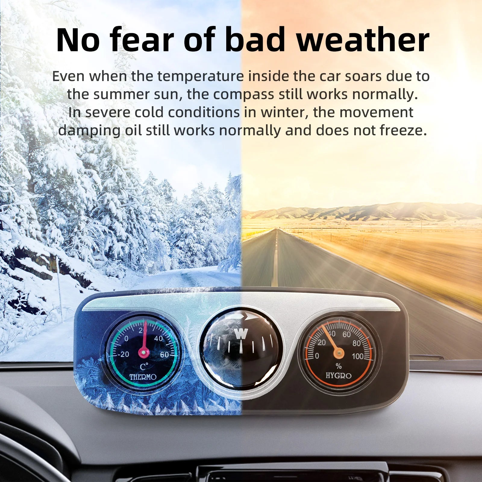 Boat Compass 3 In 1 With Thermometer Hygrometer Interior - Smarsty