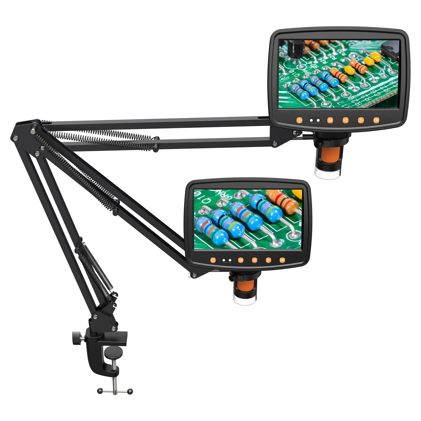 RIEVBCAU Flexible Microscope Arm Stand,Adjustable Metal Bracket Coin Microscope Mount Compatible with DM4 DM7 DM9 MS1 MS3 - Smarsty