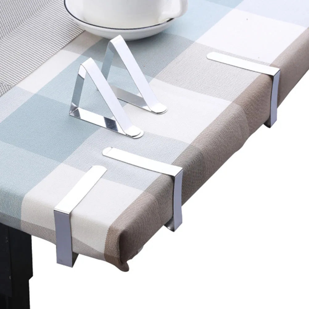 Stainless Steel Table Cloth Clips for Secure Hold - Smarsty