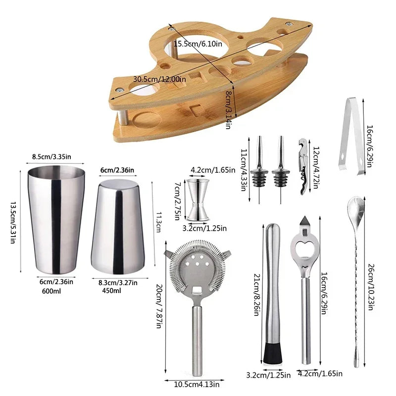 Stainless Steel Cocktail Shaker Set for Perfect Drinks - Smarsty
