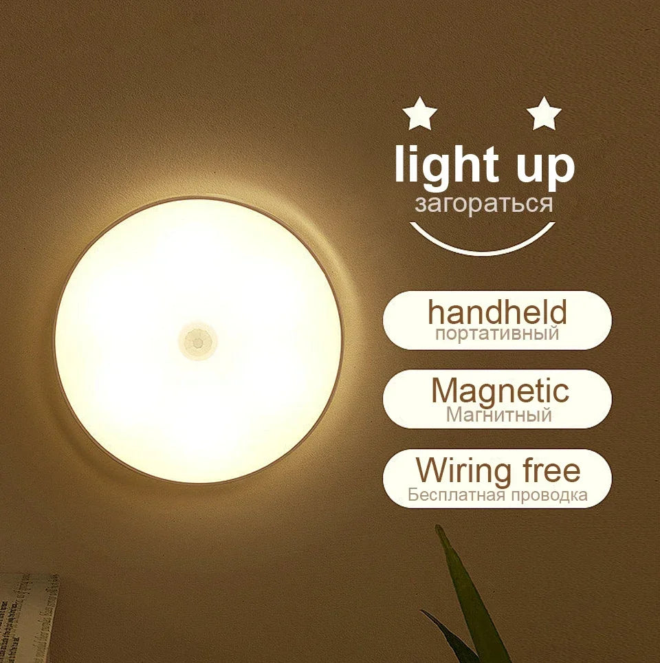 Motion Sensor LED Night Light USB Rechargeable for Cabinets - Smarsty
