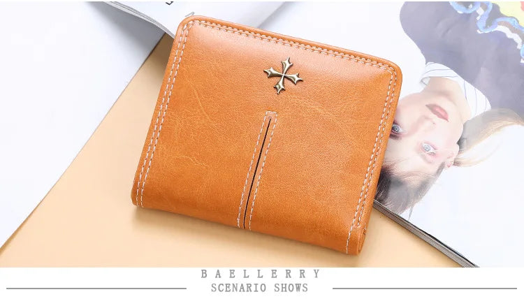 2023 New Mini Women Wallets Free Name Engraving Fashion Small Wallets Zipper PU Leather Quality Female Purse Card Holder Wallet