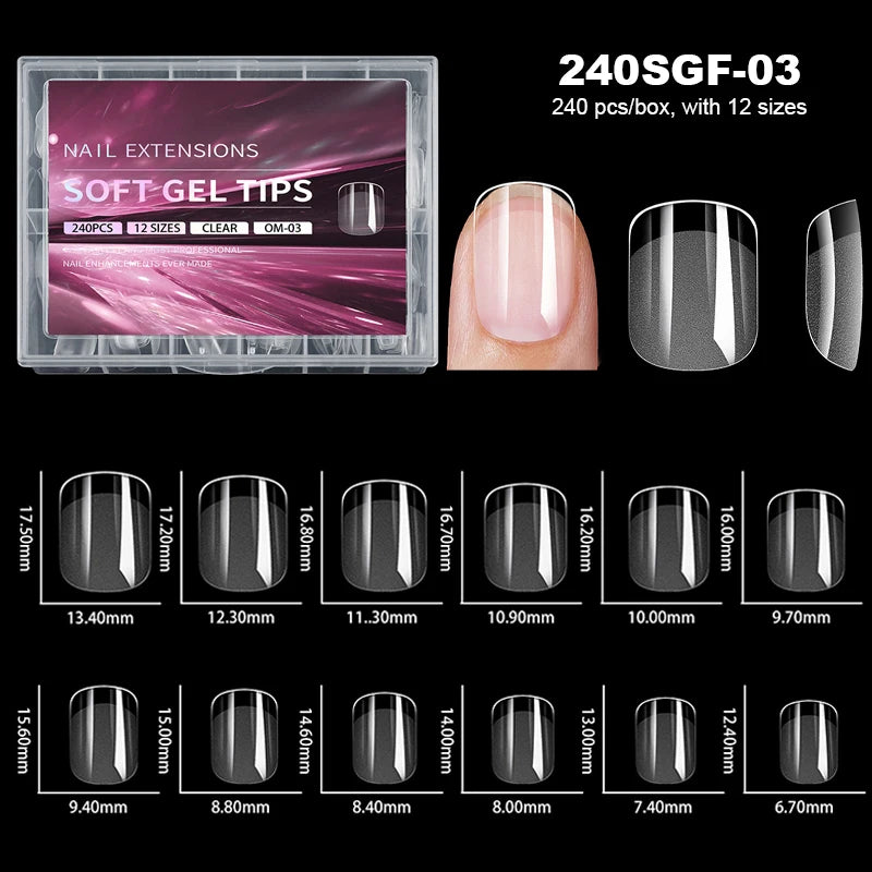 Luxury Soft Gel False Nail Tips for Elegant Manicure - Smarsty