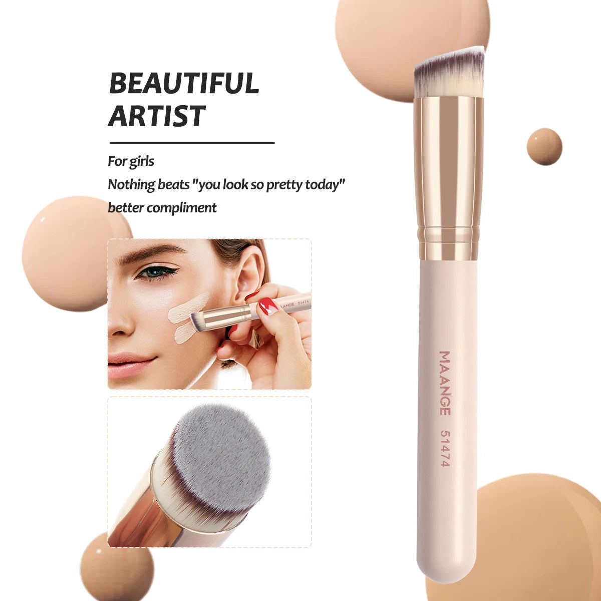 Maange 7 Piece Makeup Brush Set for Flawless Application - Smarsty