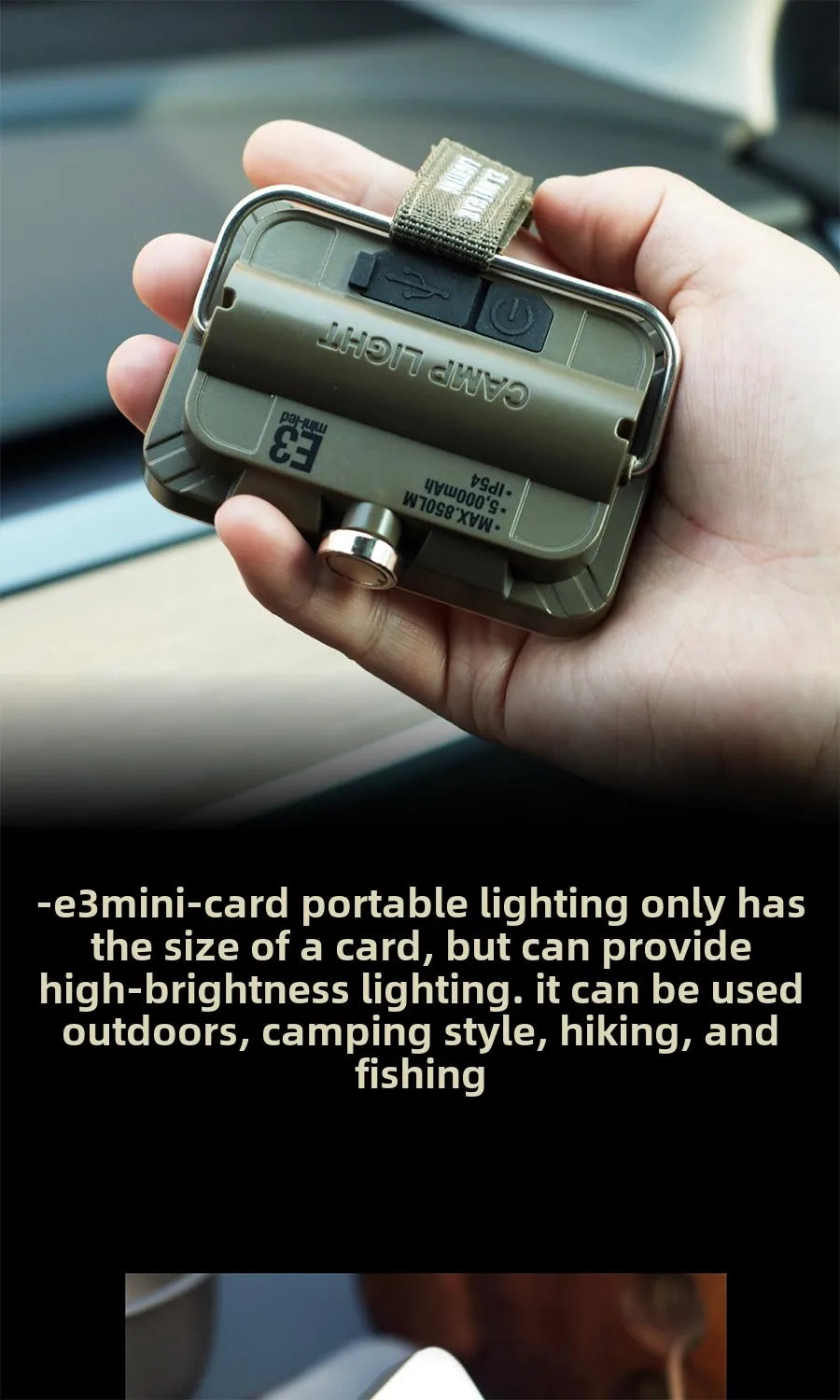 5000Mah LED Camping Tent Light Rechargeable Outdoor Emergency Lighting Waterproof Portable Hanging Night Lamps Camping Lighting by Smarsty