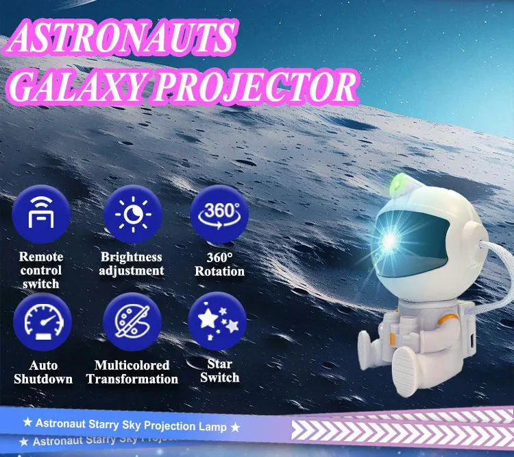 Astronaut Projector Galaxy Starry Night Lights for Bedroom LED Nebula Lamp Decoration Child Adult Holiday Gift - Smarsty