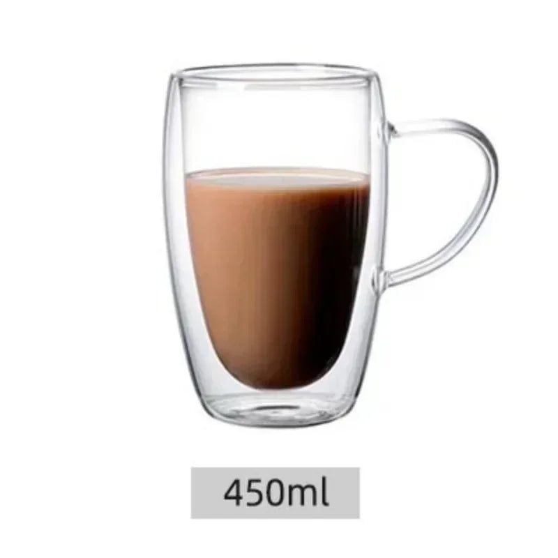 Double Wall Insulated Glass Mugs for Coffee and Tea - Smarsty