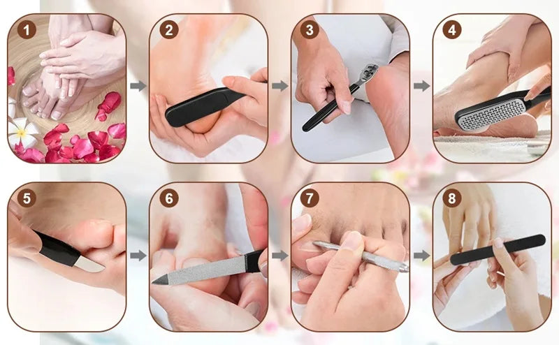 27PCS Stainless Steel Foot Care Kit for Smooth Skin - Smarsty