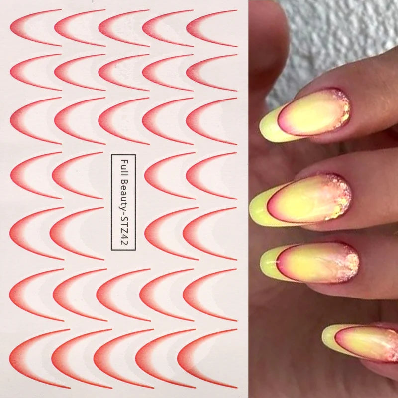 Gradient French Nail Art Stickers for Stunning Ombre Manicures - Smarsty