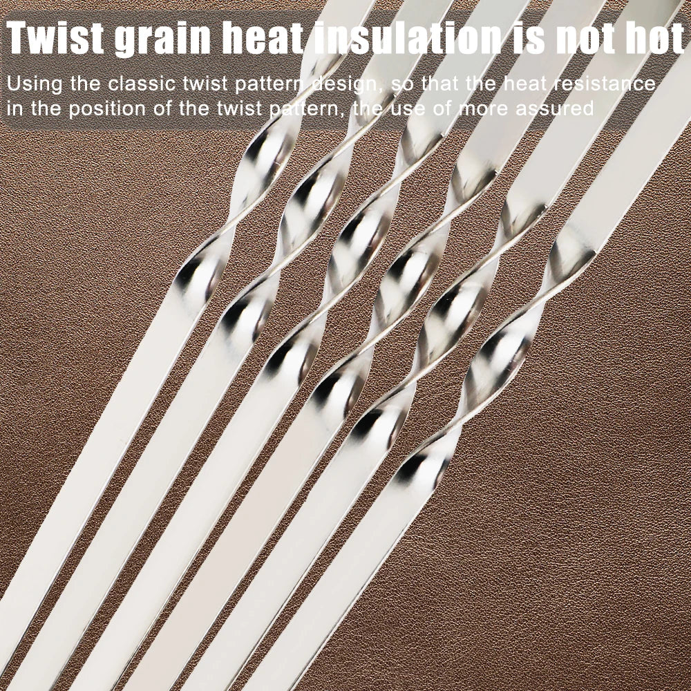 Stainless Steel Barbecue Skewers Set for Easy Cleaning - Smarsty