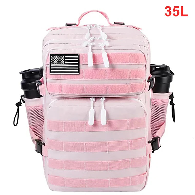 35L Tactical Backpack for Women Men Molle Outdoor Travel Camping Hiking Bag Sports Weekend Athlete Gym Rucksack Dual Cup Holders - Smarsty