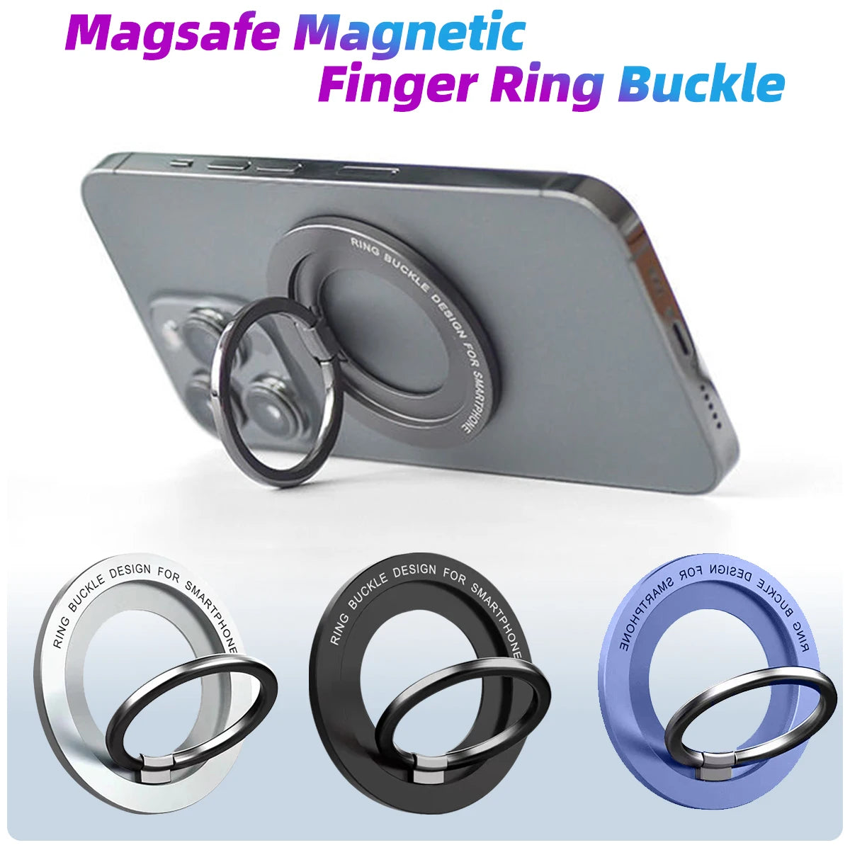 360 Degree Magnetic Phone Holder Stand With MagSafe Ring - Smarsty