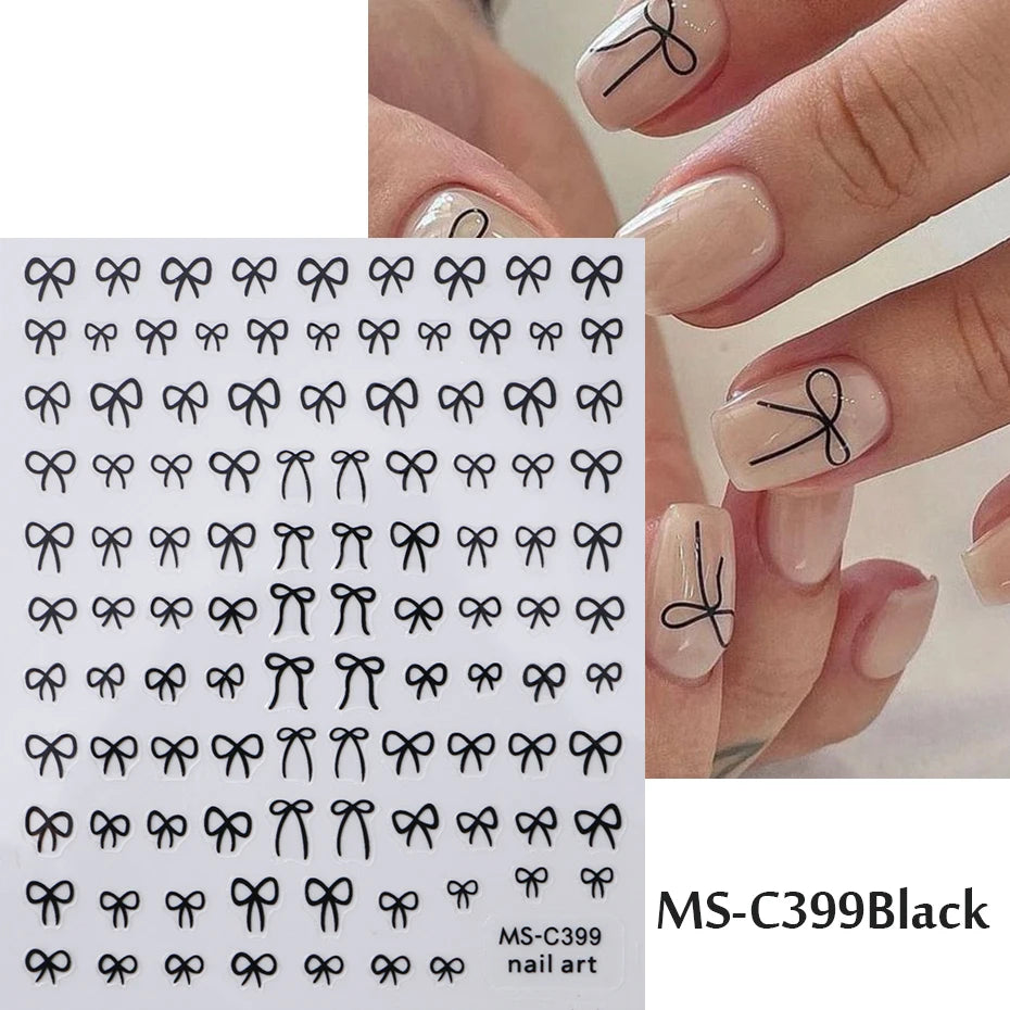 Mini Bowknot Nail Art Stickers for Creative Decoration - Smarsty