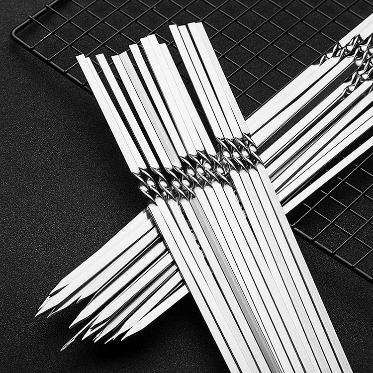 Stainless Steel Barbecue Skewers Reusable Easy Clean Design - Smarsty