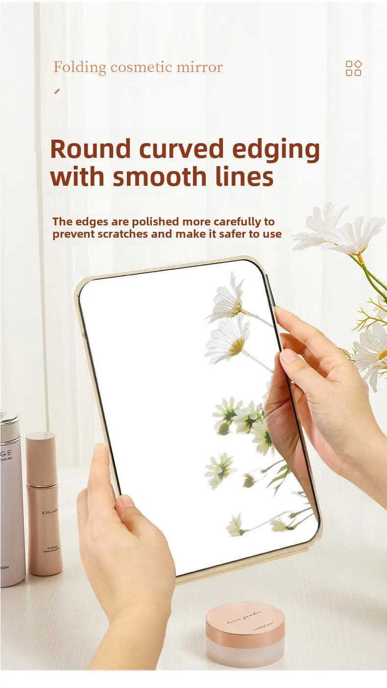 Portable Folding Makeup Mirror with Creative Design - Smarsty