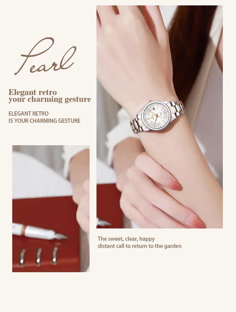 Elegant Waterproof Women's Watch with Luminous Display - Smarsty