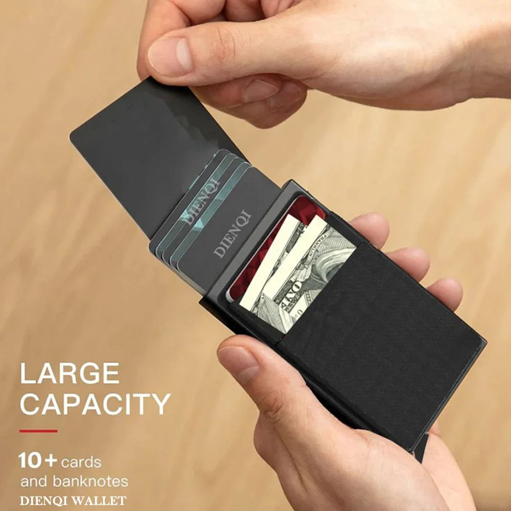 Rfid Credit Card Holder Men Thin Slim Mini Minimalist Wallets Luxury Metal Bank ID Cardholer Case Wallet for Men Carteras Choice