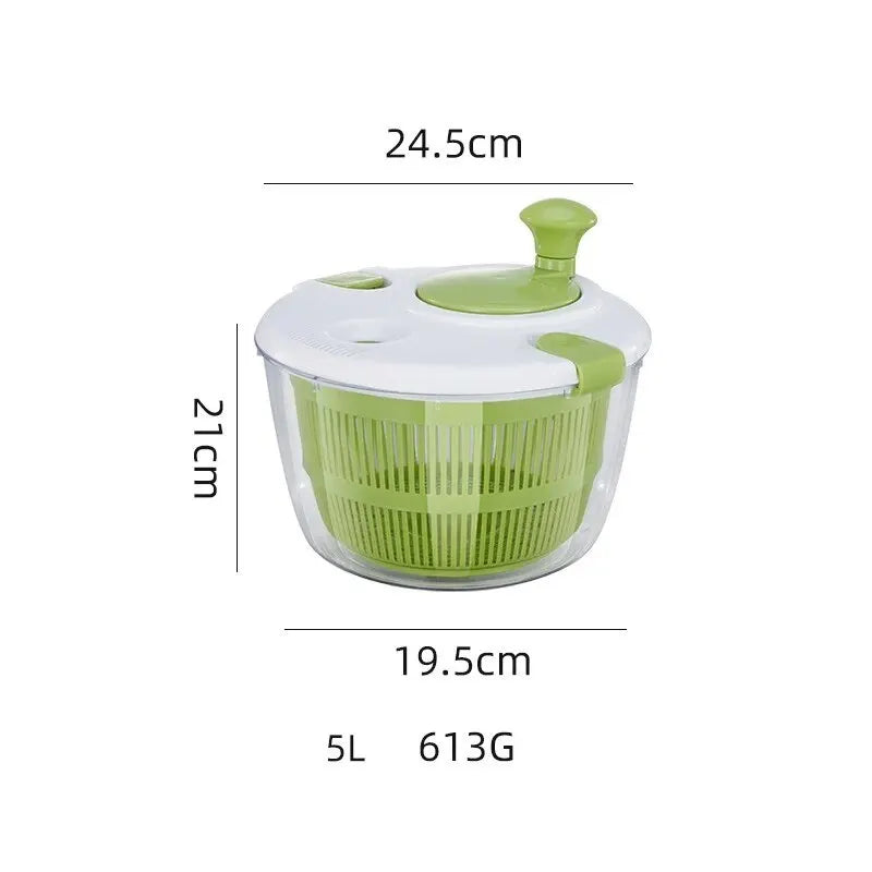 Multifunction Manual Salad Spinner Dryer Vegetable Fruit Food Dehydrator Quick Drying Kitchen Household Vegetable Dehydrator by Smarsty