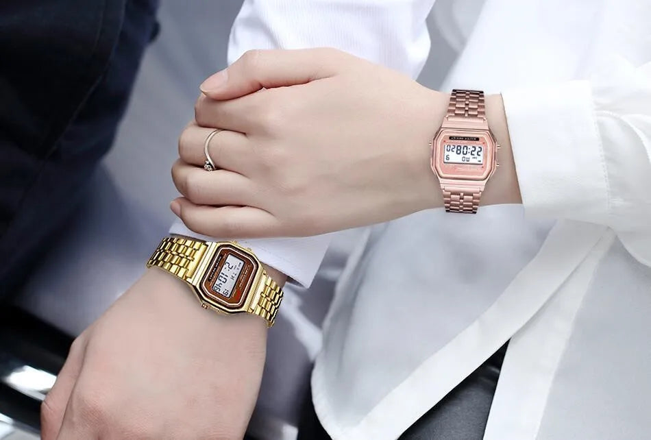 Luxury LED Digital Watch for Men Stainless Steel - Smarsty