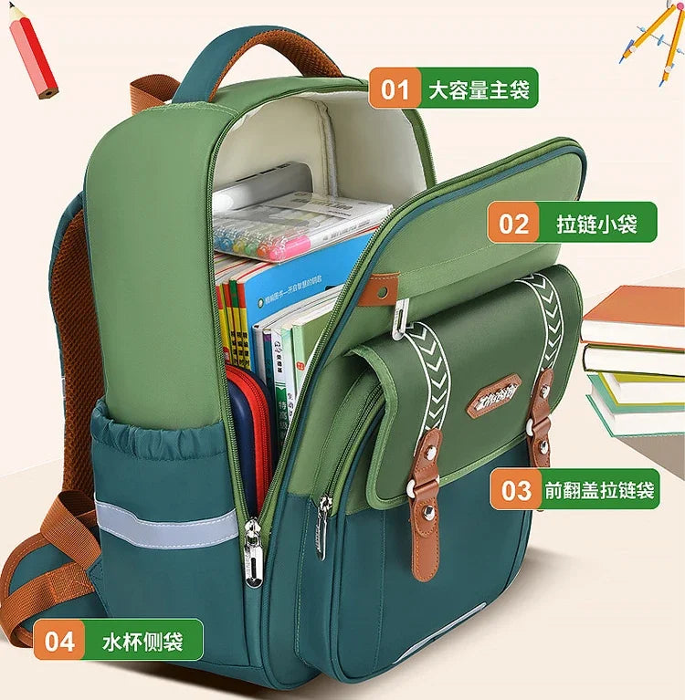 Waterproof Kids School Backpack With Orthopedic Support - Smarsty