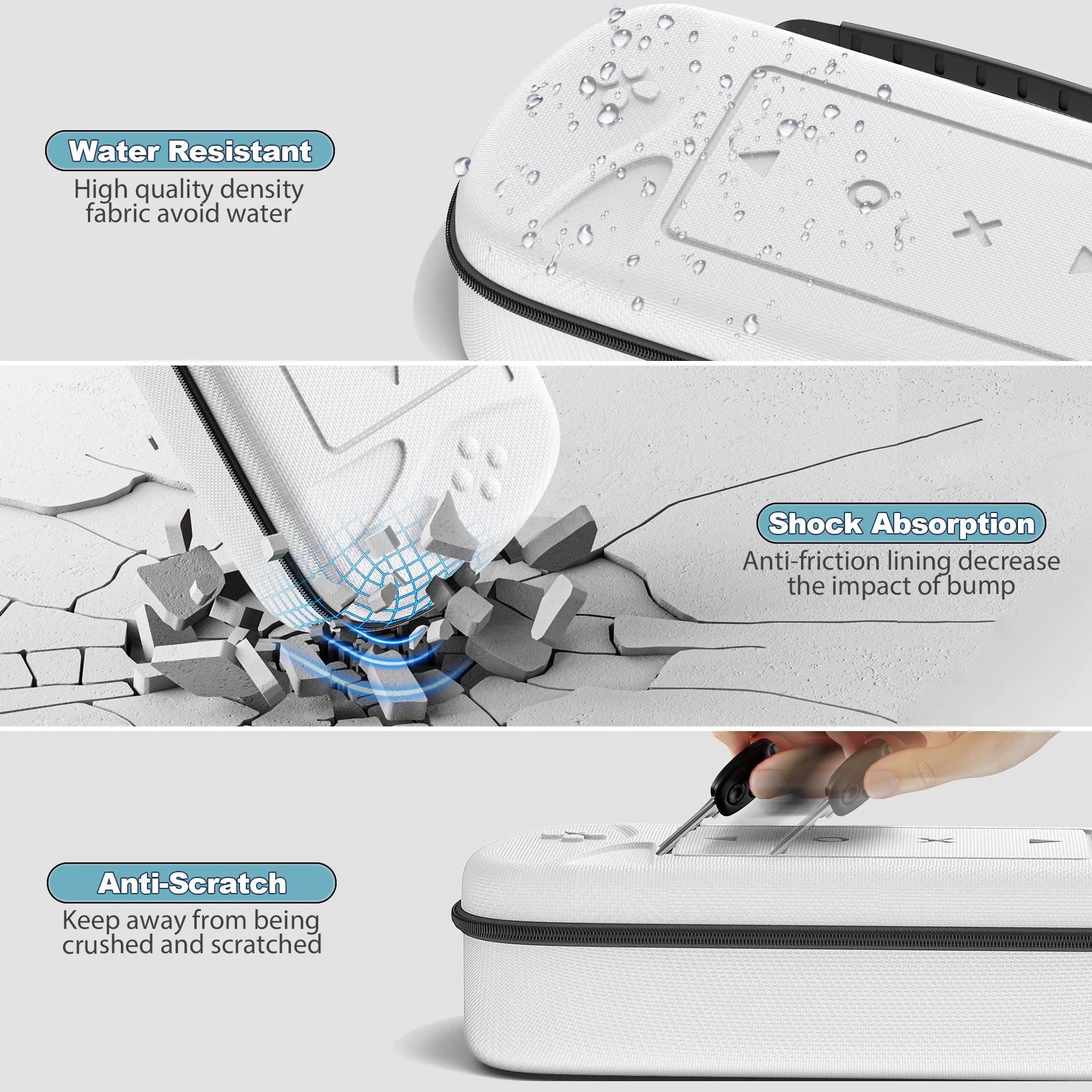 for PlayStation Portal Remote Player Hard Carrying Shell Case With Screen Protective Cover PS Portal Accessories Storage Bag - Smarsty