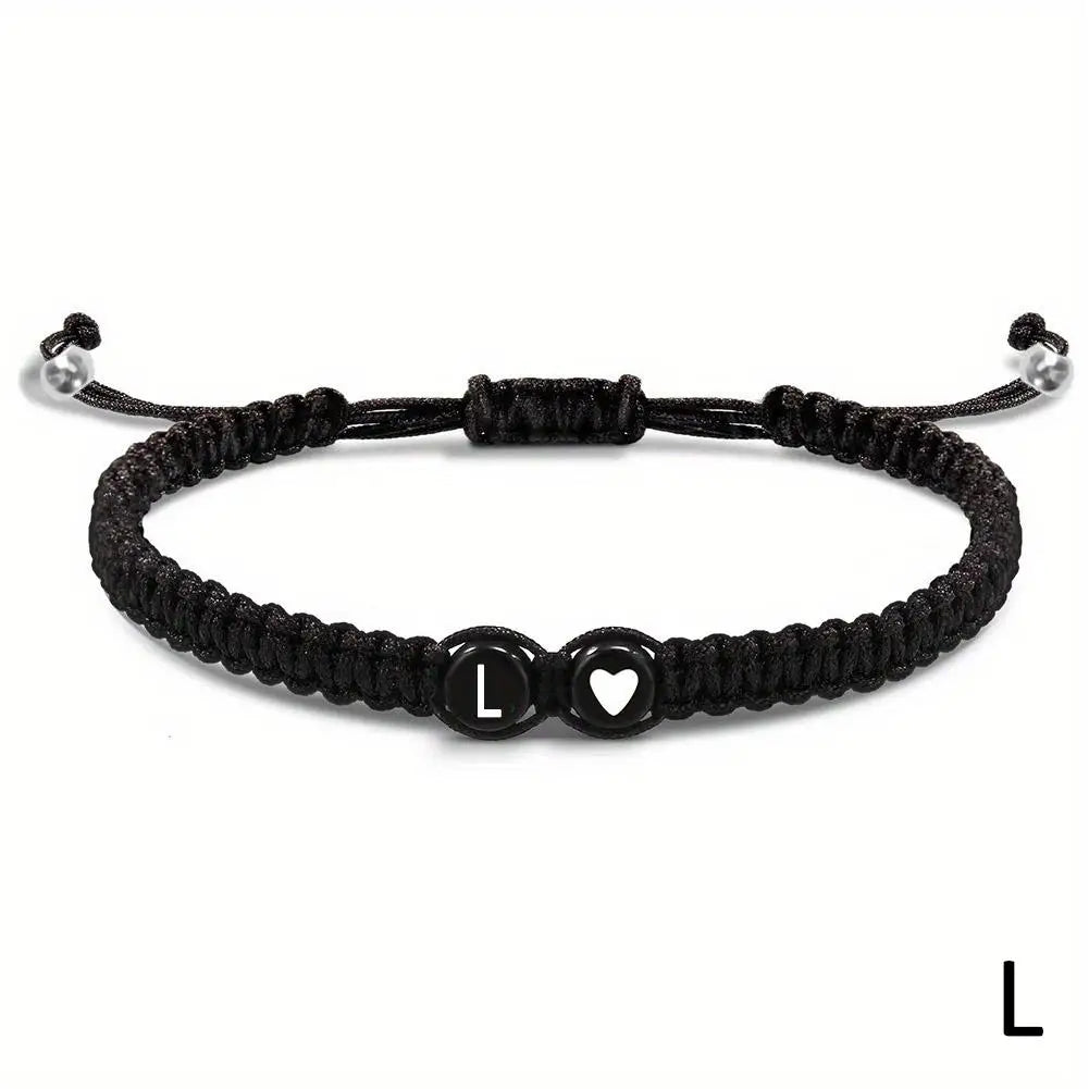 Handmade Adjustable Heart Bracelets A-Z Initials for Friendship - Smarsty
