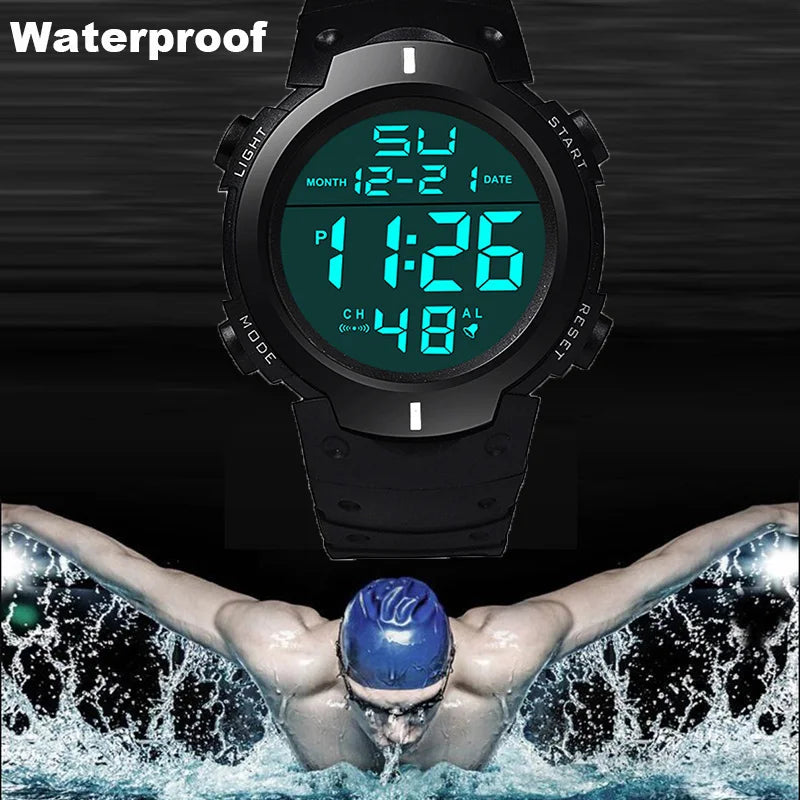 Men's Digital LED Sports Watch with Multi-Functional Features - Smarsty