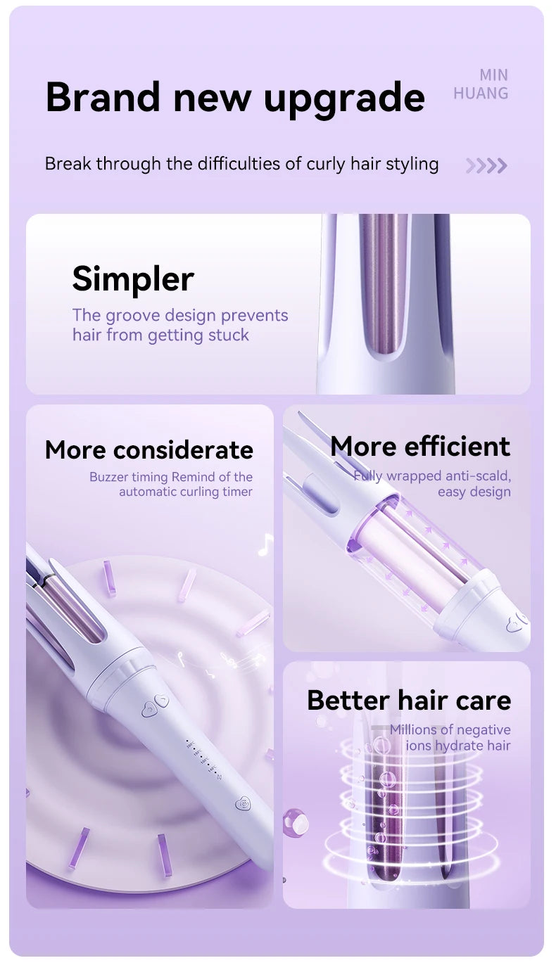 Professional 32mm Hair Curling Iron for Effortless Curls - Smarsty