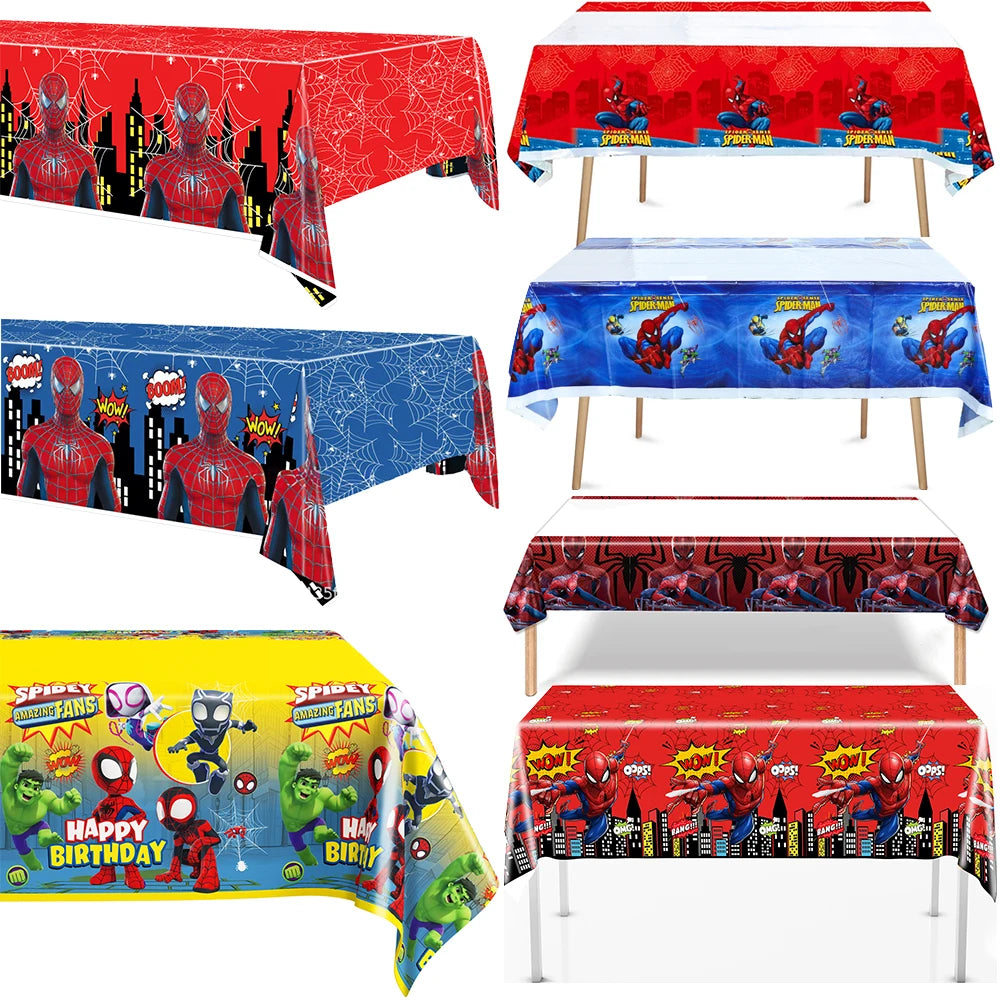 Spiderman Birthday Tablecloth for Kids Party Supplies - Smarsty