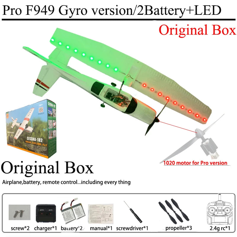 WLtoys F949 2.4G 3D6G 3Ch RC Airplane Fixed Wing Plane Outdoor Toys Drone RTF Upgrade Version Digital Servo F949S With Gyroscope - Smarsty
