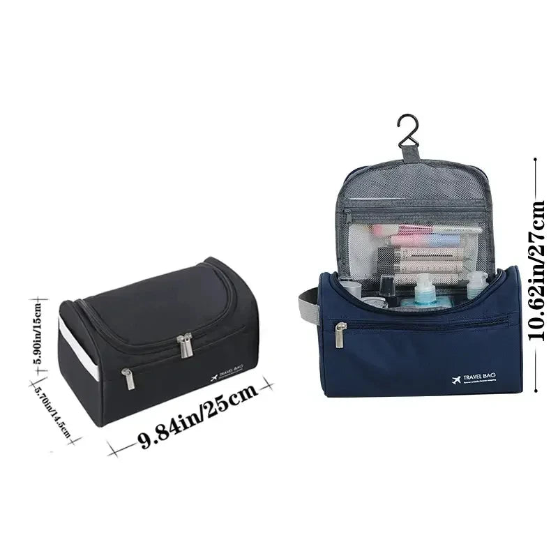 Leather Toiletry Bag for Men Women Dopp Kit Mens Hanging Toiletry Bag Travel Toiletry Bag for Traveling Large Cosmetic Bag for T - Smarsty