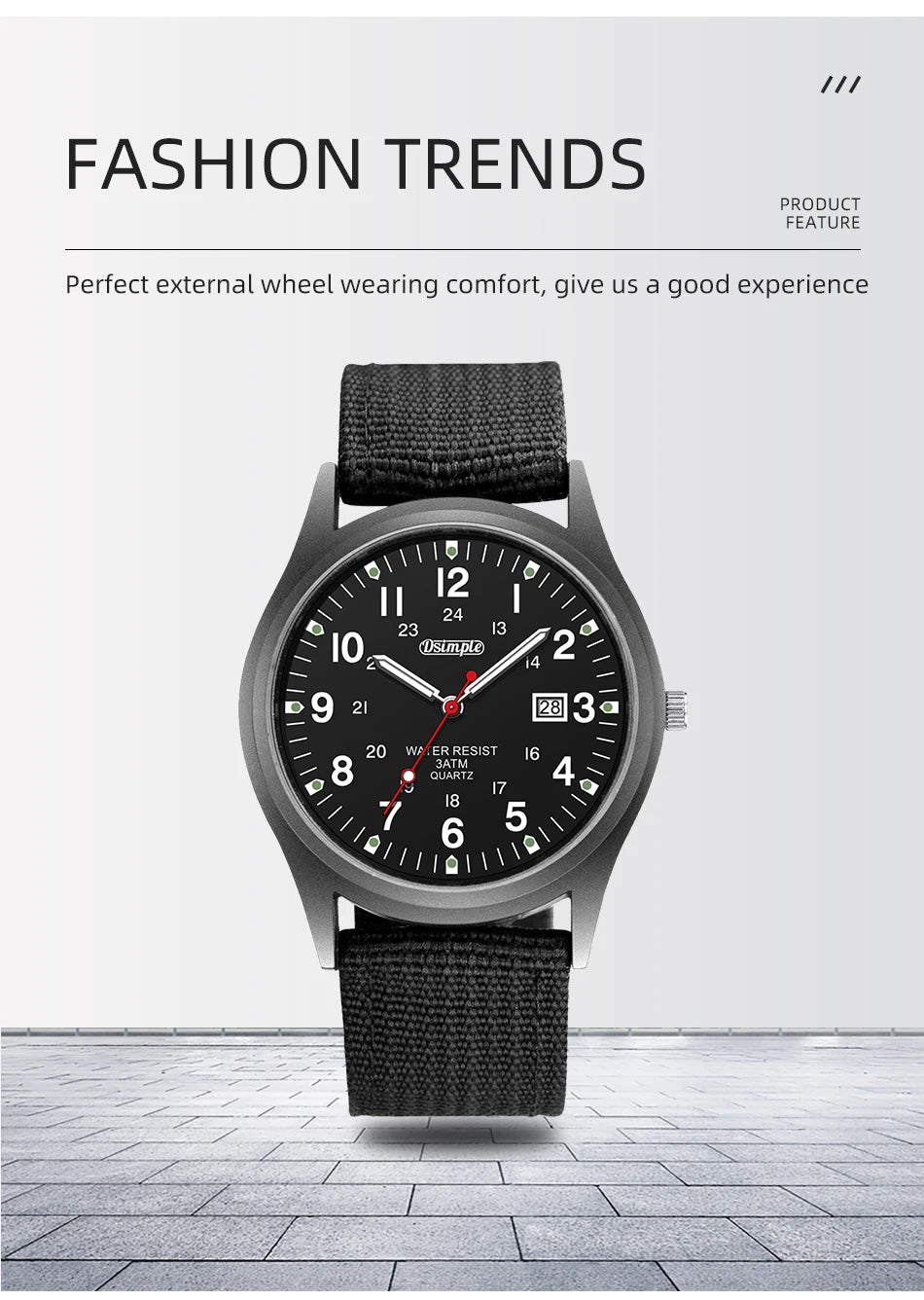 Luxury Mens Luminous Quartz Watch with Calendar - Smarsty