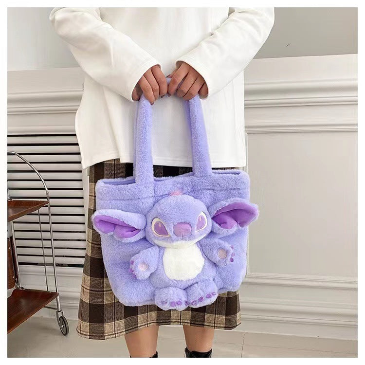 Disney Stitch Plush Shoulder Bag Cute Strawberry Bear - Smarsty