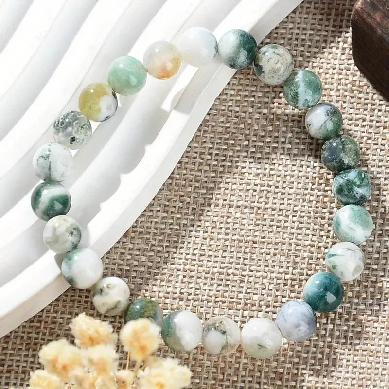 Dendritic Agate Stress Relief Crystal Bracelet - Smarsty