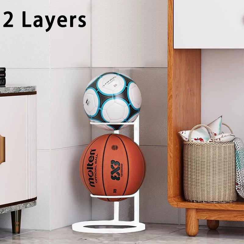 2/3/4/5Layers Basketball Storage Rack Indoor Children Balls Placed Rack Football Volleyball Basketball Holder Balls Metal Stand by Smarsty