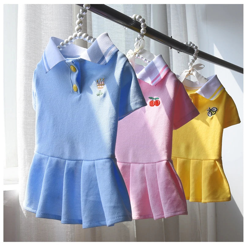 Cute Dog Polo Dress for Small Dogs Summer Style - Smarsty