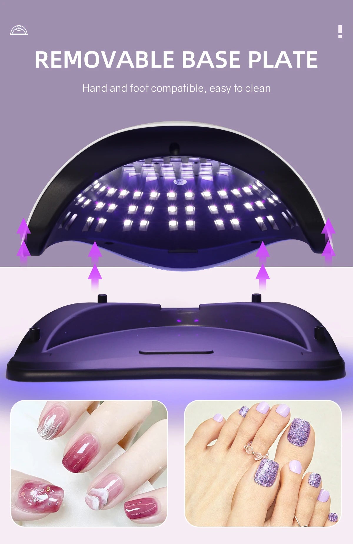 Powerful 380W UV LED Nail Lamp for Quick Curing - Smarsty