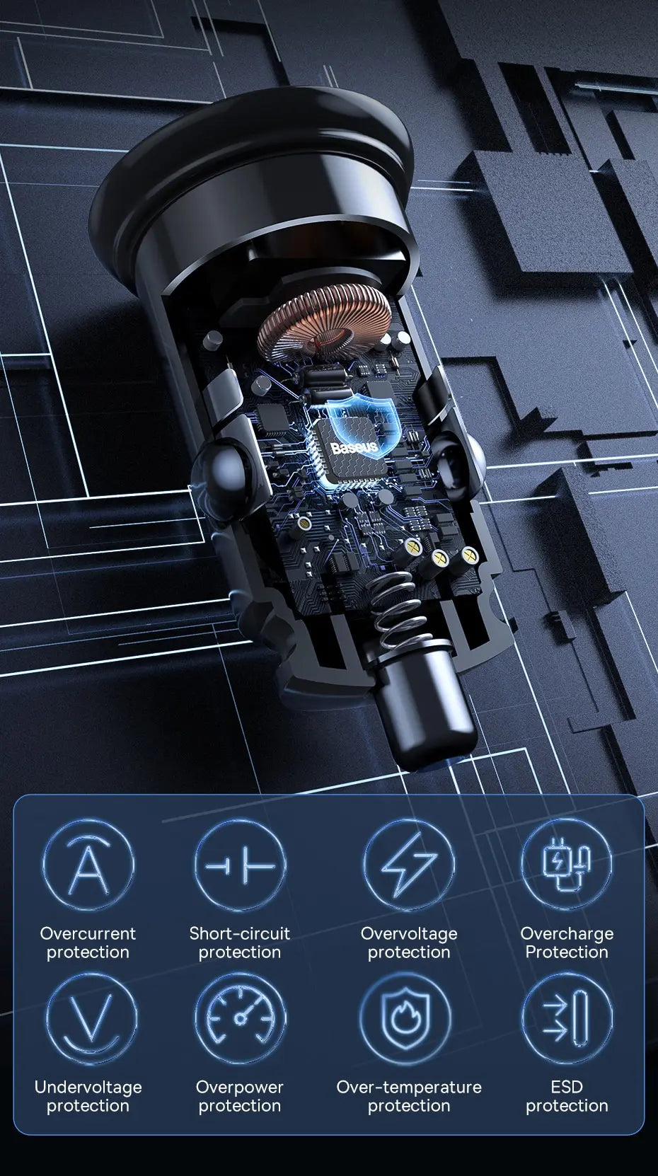30W USB Car Charger FastCharge QC 4.0 USB PD TypeC - Smarsty